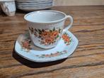 Schirnding Bavaria kop en schotel met bloemen, Ophalen of Verzenden