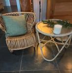 Rotan Tafeltje Rohe Noordwolde, Huis en Inrichting, Tafels | Bijzettafels, Ophalen, Gebruikt, Rond