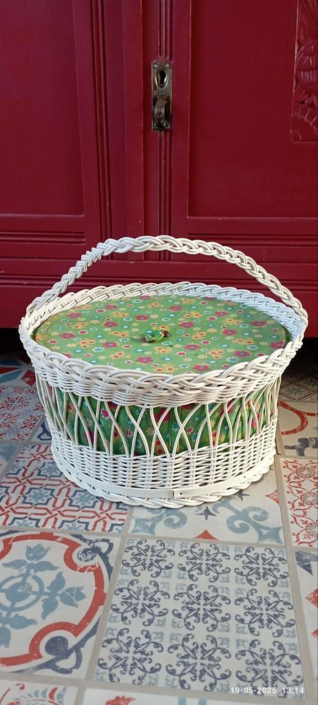 Gave vintage mand jaren 60/70, Huis en Inrichting, Woonaccessoires | Schalen en Manden, Zo goed als nieuw, Rechthoekig, Ophalen of Verzenden