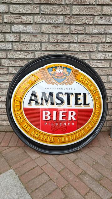 Groot reclamebord van Amstel 80cm beschikbaar voor biedingen