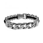 19 cm x 15mm Armband Heren Nylon Staal Gourmet-Jasseron-Scha, Staal, Birgitta-Gracht 33, 6465 EL Kerkrade, Nederland, Verzenden