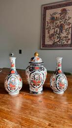 Japans porselein set Hana Kago Mon – 3-delig – Imari stijl, Ophalen of Verzenden