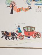 Jeanne Hebbelynck litho kerst landschap, Antiek en Kunst, Verzenden