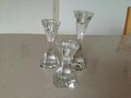 3xVilleroy en Boch- kaarsenhouders kristalglas, Ophalen of Verzenden, Overige materialen, Minder dan 25 cm