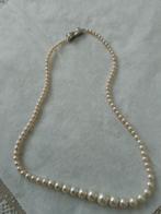 parel ketting met zilveren slotje, Ophalen of Verzenden, Zilver