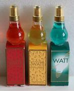 3 WATT miniaturen 5 ml. Red, Yellow & Green, gloeilamp model, Verzamelen, Ophalen of Verzenden, Gebruikt, Miniatuur, Gevuld