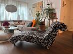 Zebra print chaise longue - fauteuil, Huis en Inrichting, Ophalen of Verzenden, Eenpersoons