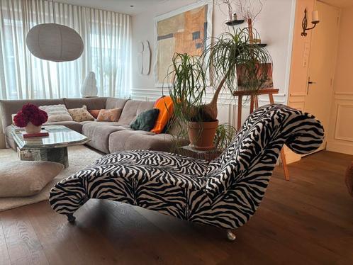 Zebra print chaise longue - fauteuil, Huis en Inrichting, Banken | Sofa's en Chaises Longues, Eenpersoons, Ophalen of Verzenden