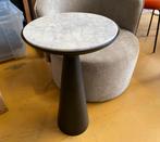 Richmond Interiors bijzettafel Ethan Ø38 cm, marmeren blad, Ophalen, Minder dan 55 cm, Rond, Zo goed als nieuw