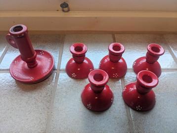 Vintage Zweedse kleine kerst kandelaars beschikbaar voor biedingen