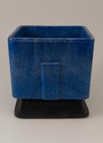 Gave donkere bloempot graniver Copier Leerdam, Antiek en Kunst, Antiek | Glas en Kristal, Ophalen of Verzenden