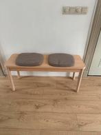 Houten bankje + kussentjes, Ophalen, Nieuw, Rechthoekig, Minder dan 50 cm