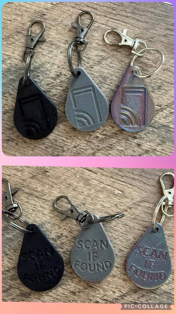 NFC-tag sleutelhanger programmeerbaar met telefoonnummer, Verzamelen, Sleutelhangers, Nieuw, Overige typen, Ophalen