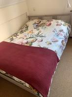 Wijnrode wafel sprei, Tweepersoons, Ophalen of Verzenden, Zo goed als nieuw, 180 cm