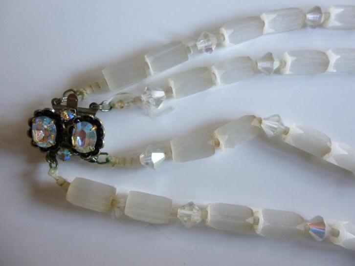 vintage bijzondere kralenkettingen ,glas , schelp, parelmoer, Sieraden, Tassen en Uiterlijk, Kettingen, Gebruikt, Overige materialen