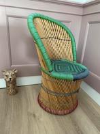 Vintage stoel | rotan stoeltje | boho | rieten kinderstoel, Ophalen of Verzenden