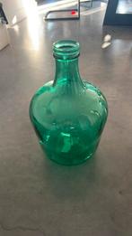 Grote groene vaas h43 b25, Ophalen, Minder dan 50 cm, Groen, Glas
