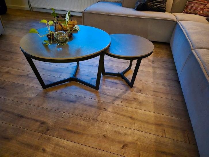 Salontafel Set van 2 - Metaal/Composiet, Huis en Inrichting, Tafels | Salontafels, Minder dan 50 cm, 50 tot 100 cm, 50 tot 100 cm
