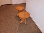 Teakhouten Bijzettafeltjes, Huis en Inrichting, Ophalen, Minder dan 45 cm, Minder dan 55 cm, Natuurlijk boomstronk