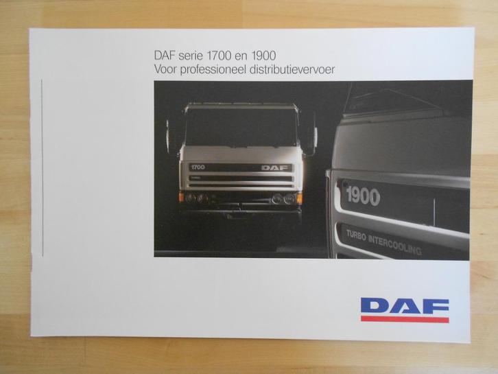 DAF 1700 / 1900 Brochure 1990, Boeken, Auto's | Folders en Tijdschriften, Zo goed als nieuw, Overige merken, Ophalen