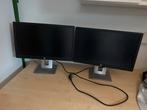 2x HP EliteDisplay E232 Monitoren, Gebruikt, IPS, In hoogte verstelbaar, Full HD