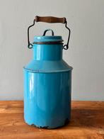Vintage Emaille Melkbus - Blauw, Ophalen of Verzenden