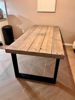 Eetkamertafel Steigerhout met U-frame, Huis en Inrichting, Tafels | Eettafels, Ophalen, Gebruikt, 100 tot 150 cm, Vijf personen of meer