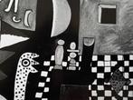 Fotograaf J.S.Lewinski portretfoto Allan Davie jaren 70, Antiek en Kunst, Kunst | Tekeningen en Foto's, Verzenden