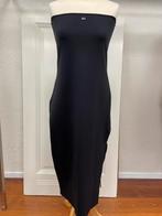 Tommy Hilfiger jurk zwart lang maat L 40 tricot split, Maat 38/40 (M), Zwart, Ophalen of Verzenden, Zo goed als nieuw