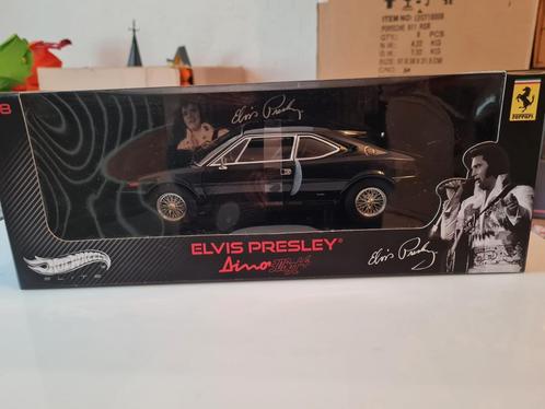 Ferrari Dino GT4 zwart Elvis Presley 1:18 ( Hotwheels Elite), Hobby en Vrije tijd, Modelauto's | 1:18, Nieuw, Auto, Hot Wheels