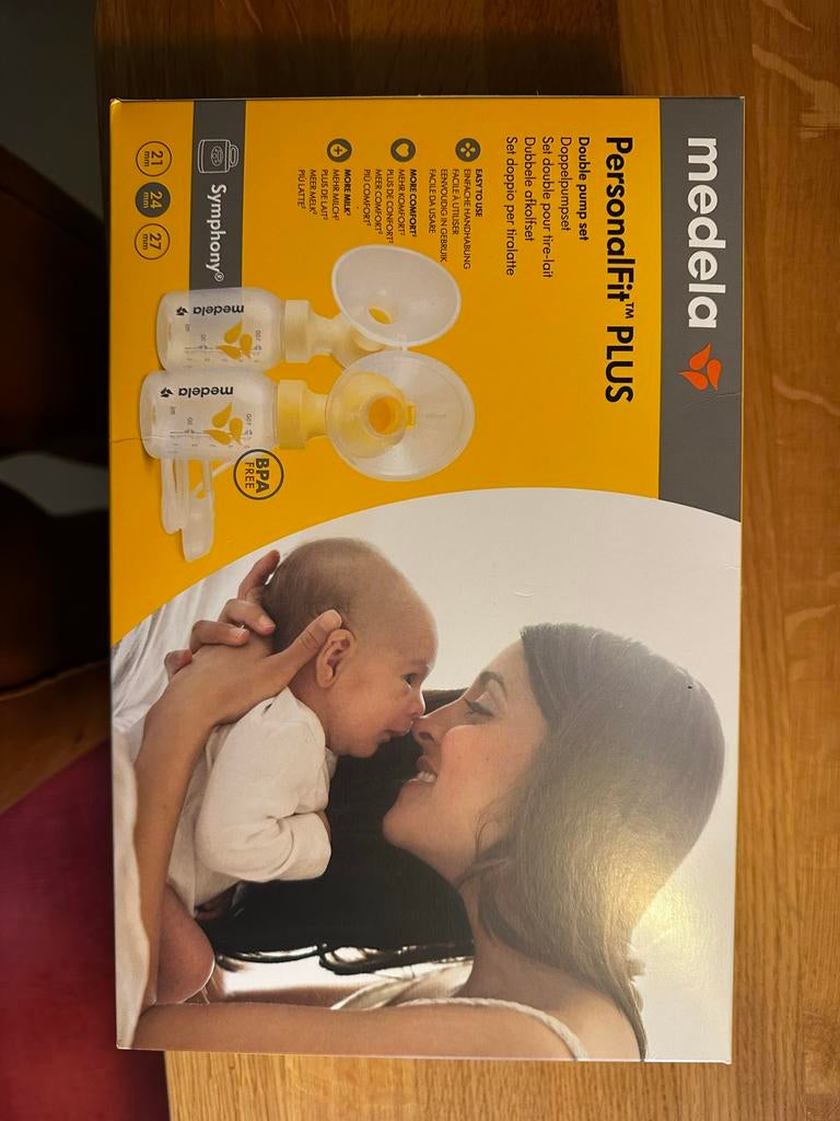 Borstkolf - Medela double pump set, Ophalen of Verzenden, Zo goed als nieuw, Borstkolf