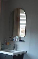 wastafel spiegel met lampje, Huis en Inrichting, Woonaccessoires | Spiegels, Ophalen, Rond, Zo goed als nieuw, Minder dan 100 cm