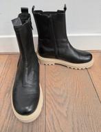Leren chelsea boots zwart - z.g.a.n., mt 38, Zwart, Lage of Enkellaarzen, Ophalen of Verzenden, Zo goed als nieuw