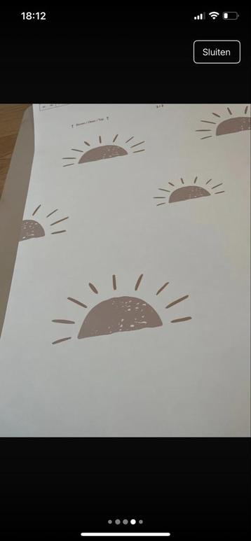 Bibelotte Behang - 4 stuks ochtendgloren taupe beschikbaar voor biedingen