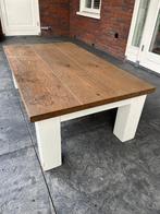 Massief eiken salontafel 140x80 cm, Ophalen, 100 tot 150 cm, Eikenhout, 50 tot 100 cm