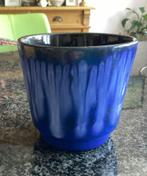 Plantpot, bloempot, Scheurich?, blauw, vintage, Ophalen