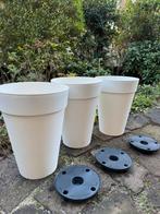 3x Elho Urban Plantenbak Wit - 42x56cm, Tuin en Terras, Bloempotten, Ophalen, Kunststof, 40 cm of meer, Rond