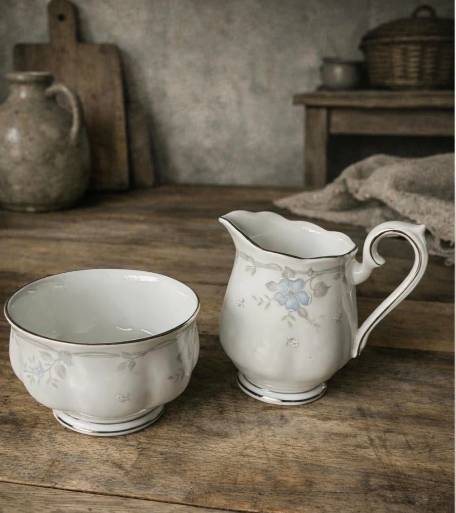 Royal Albert Satin Rose Roomsetje, Ophalen of Verzenden