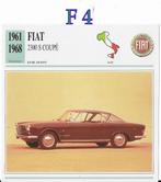 F4 autokaart fiat 2300 s coupe ( 1961 - 1968 ), Ophalen of Verzenden, Zo goed als nieuw, Auto's
