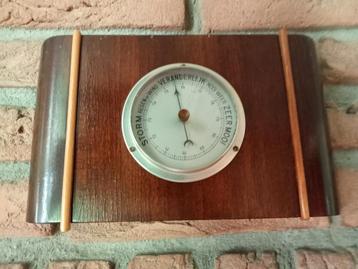 Vintage , mooie houten zware barometer. 24/15 cm  beschikbaar voor biedingen