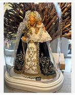 Antieke Madonna met Kindje Jezus onder ovale Stolp, Ophalen of Verzenden