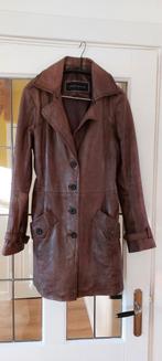 Maat 40 echt leren jas bruin american base. Heel mooi leer., Kleding | Dames, Ophalen of Verzenden, Zo goed als nieuw, Maat 38/40 (M)