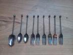 Verzilverde lepels, vorkjes en suikerlepel, Antiek en Kunst, Antiek | Bestek, Ophalen of Verzenden