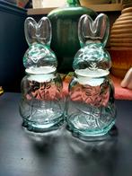 Vintage glazen potten voorraadpotten haas haasjes, Antiek en Kunst, Ophalen