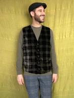 Vintage gilet / waistcoat / groen / bruin / medium / large, Kleding | Heren, Kostuums en Colberts, Bruin, Maat 48/50 (M), Vintage