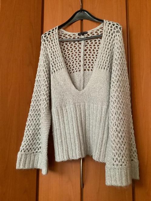 Mooie gave trui met lurex van het merk Watcher, maat L., Kleding | Dames, Truien en Vesten, Zo goed als nieuw, Maat 42/44 (L)