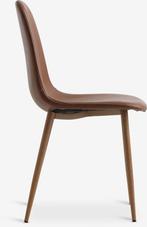 Jysk JONSTRUP Stoelen (4x of 1x) G- cognac kunstleer/eiken, Gebruikt, Bruin, Metaal, Ophalen of Verzenden