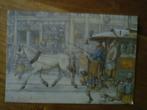 Grote kaart Anton Pieck Amsterdamse paardentram gevelsteen, 1960 tot 1980, Ophalen of Verzenden