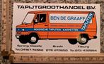 Vintage sticker Mercedes bus strip tapijtgroothandel Ben, Ophalen of Verzenden, Zo goed als nieuw, Overige typen