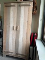 Houten Halfhoogslaper + Kast - Zeer Goede Staat!, Huis en Inrichting, Kasten | Kledingkasten, Ophalen, Met plank(en), 100 tot 150 cm